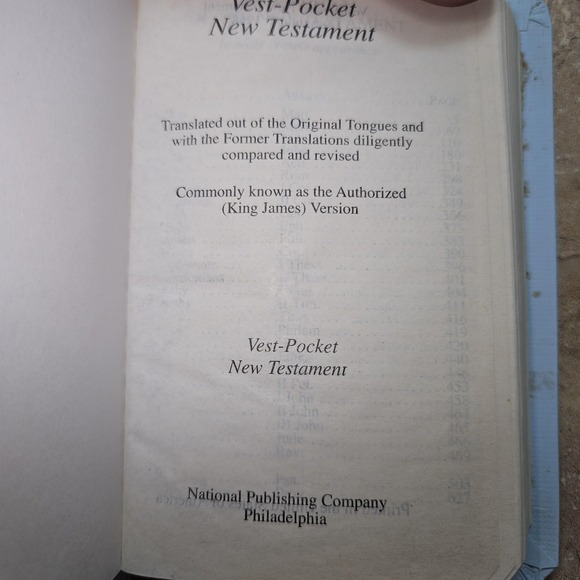 VTG 1968 Holy Bible KJV New Testament Psalms Proverbs Mini Pocket Blue - Picture 6 of 9